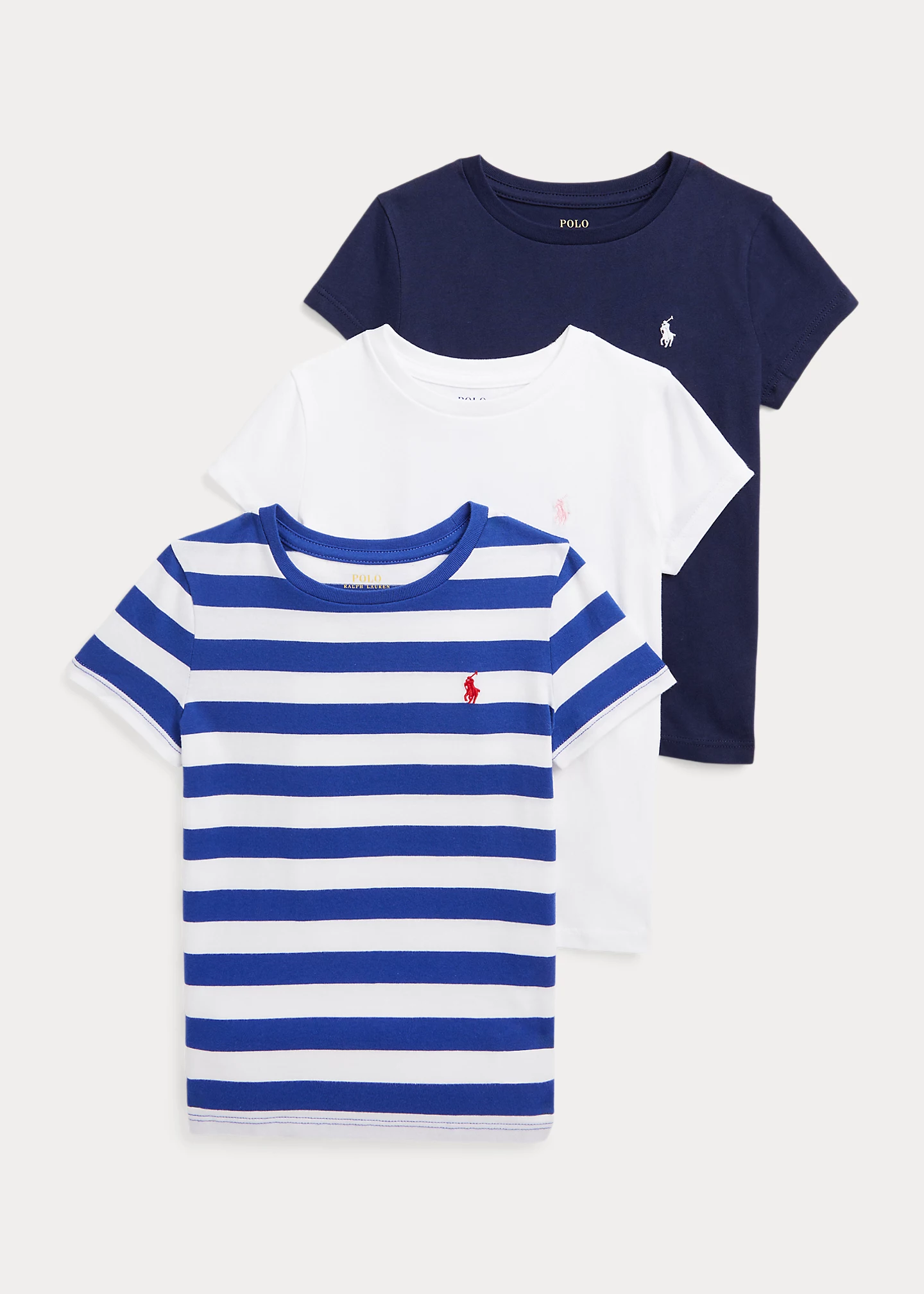 Cotton Jersey Crewneck Tee 3-Pack