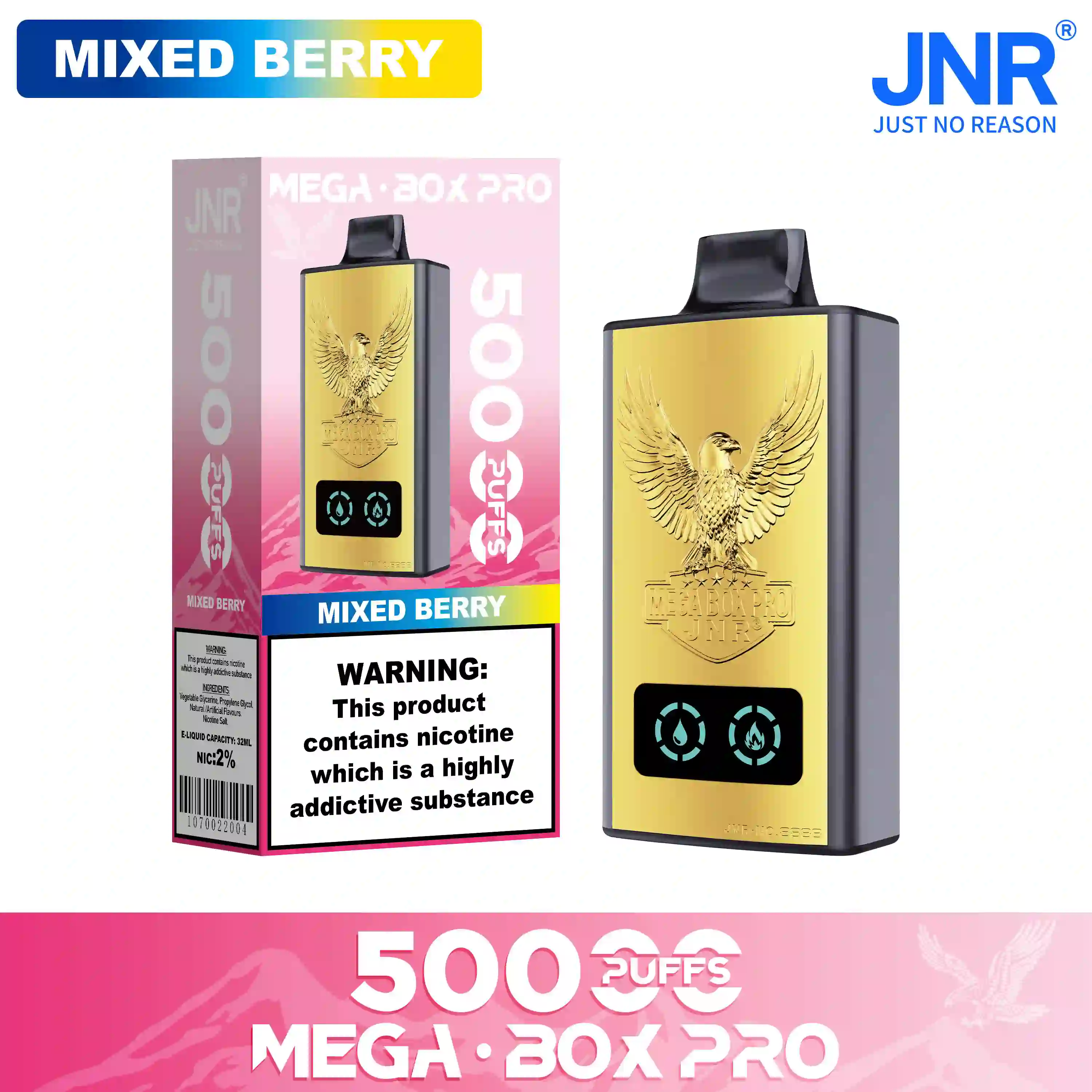 JNR Vape Mega Box Pro 50000 Puffs Disposable Vape