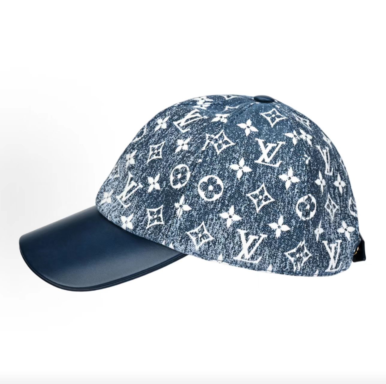 Louis Vuitton Monogram Denim Leather Visor Baseball Cap