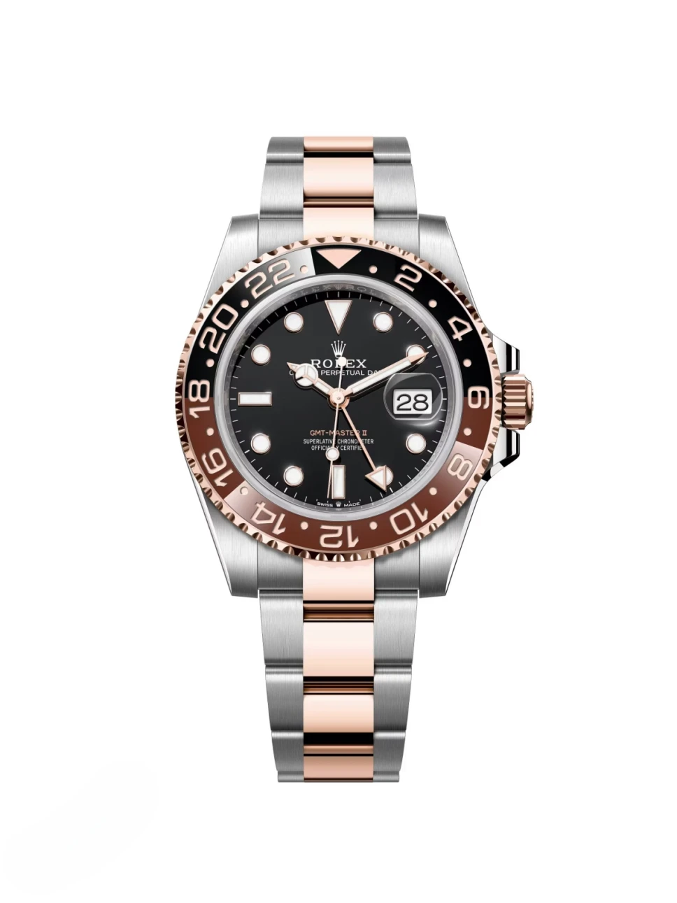 [2026 Mirror Grade]Rolex GMT Master II 40 Two Tone Rose Gold Rootbeer 126711CHNR