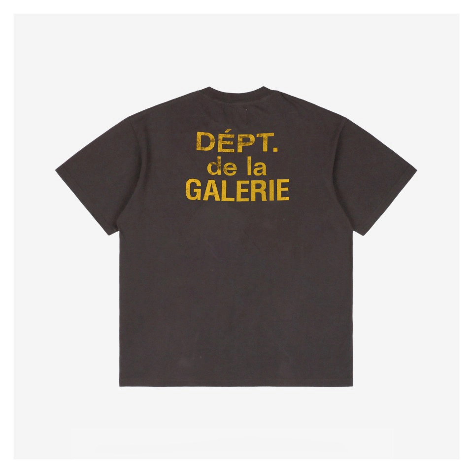 Gallery Dept Distressed French Letter Logo Print T-Shirt