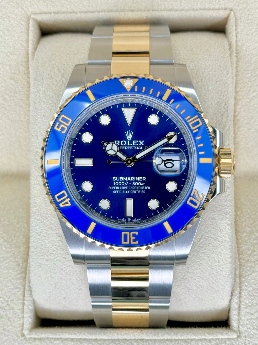 [2026 Mirror Grade]Rolex Submariner Two-Tone Yellow Gold & Steel Rolesor - Blue Dial Ceramic Bezel (Ref# 126613LB)