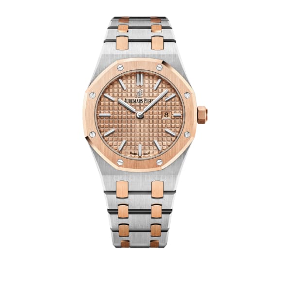 [2026 Mirror Grade]Audemars Piguet Royal Oak Quartz Rose dial, 33mm, Rose gold, 67650SR.OO.1261SR.01