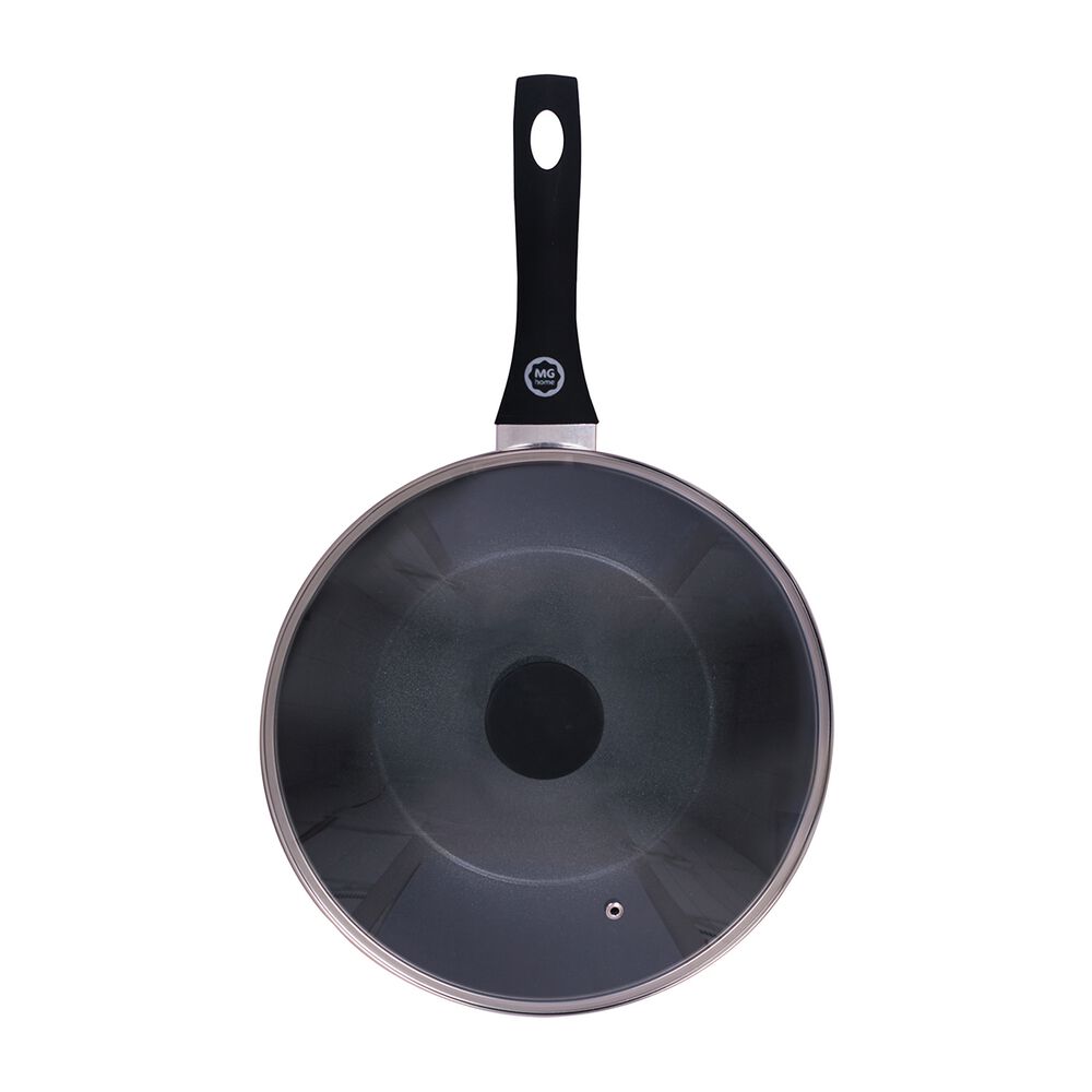 MG HOME Patelnia 28 cm MG Home Wok, non-stick, z pokrywką