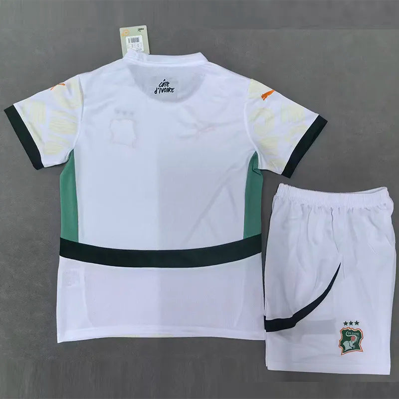 Côte d'Ivoire Soccer Jersey Away Kids Kit Jersey+Shorts 2025