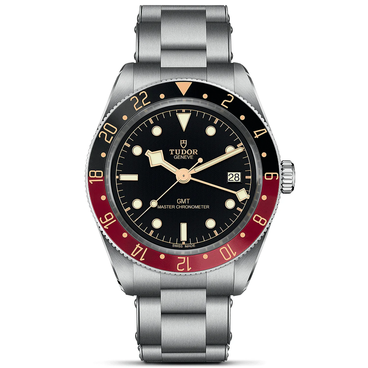 [2026 Mirror Grade]Black Bay 58 GMT 39mm Black/Red Bezel Automatic Bracelet Watch
