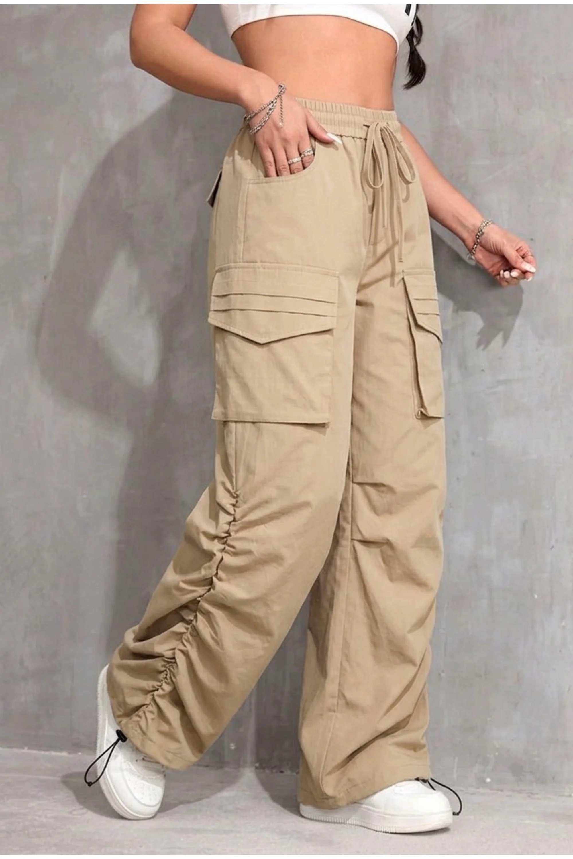 Khaki Comfort Cargo Pants