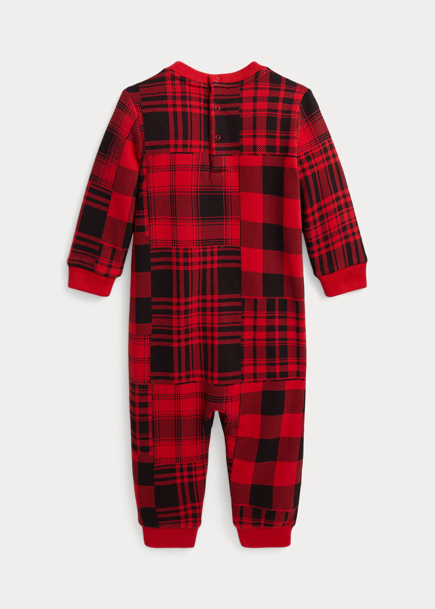 Polo Bear Plaid Fleece Coverall