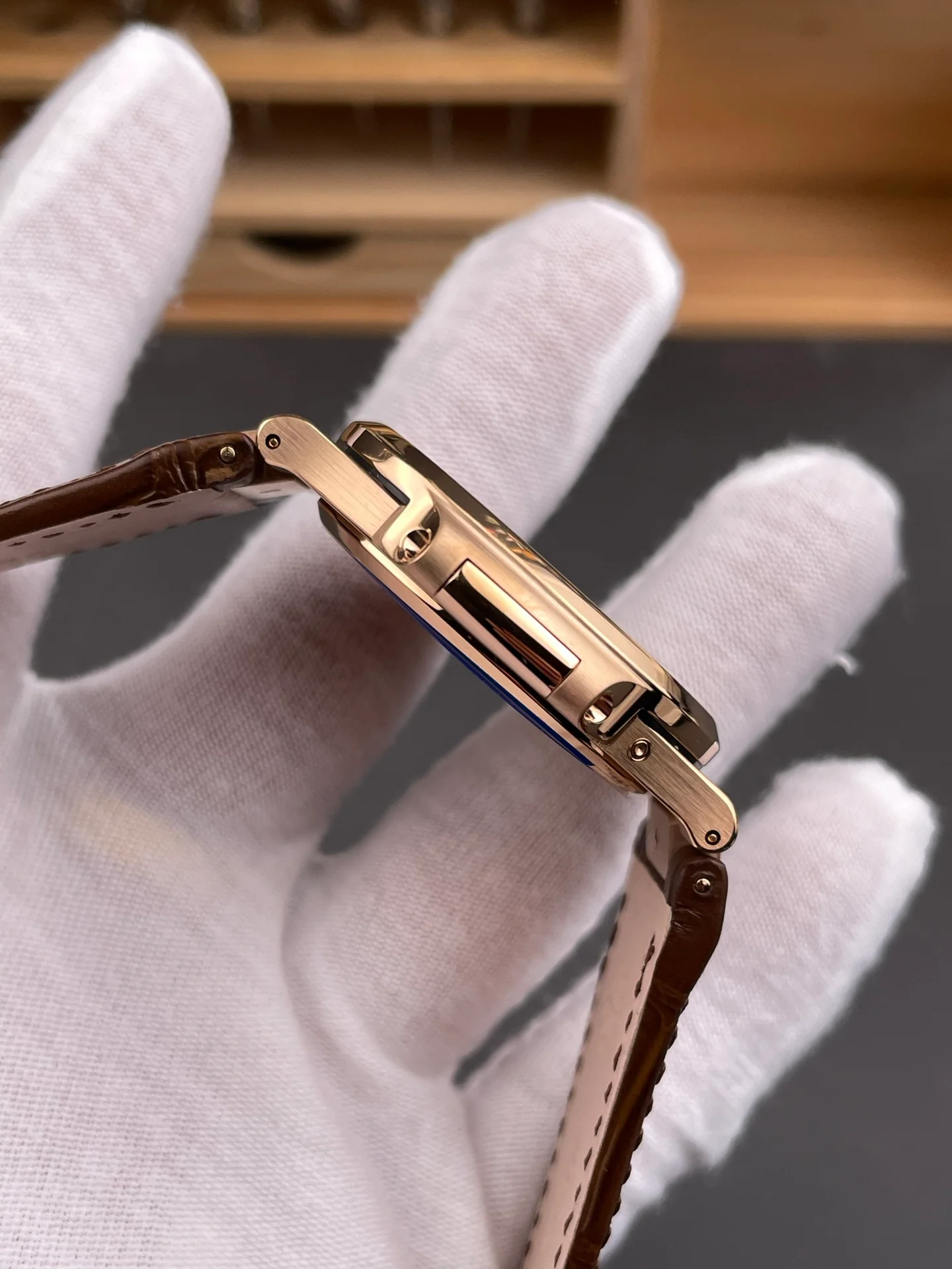 Nautilus 5724 with Baguette Diamond Bezel, Rose Gold Dark Brown Dial