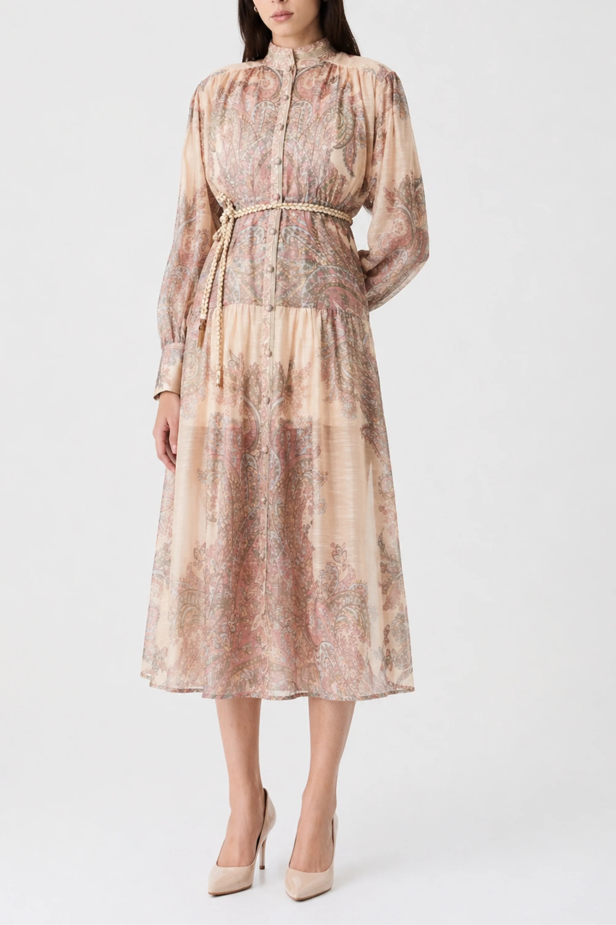 Ginger Root Printed Button Dress