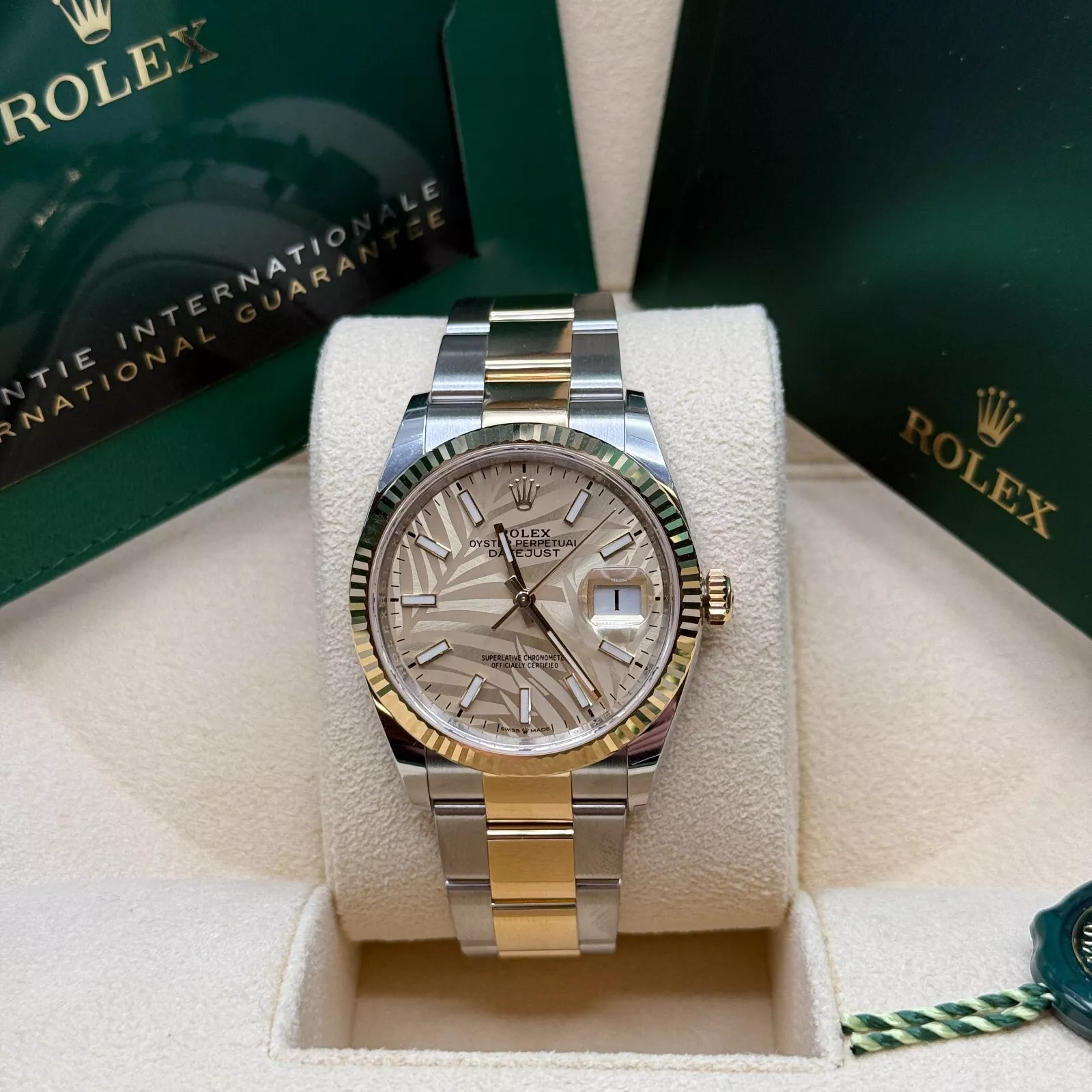 [2026 Mirror Grade]RLX  Datejust 36mm 126233-0038 Golden Palm Motif 36mm Dial Oyster Bracelet Watch