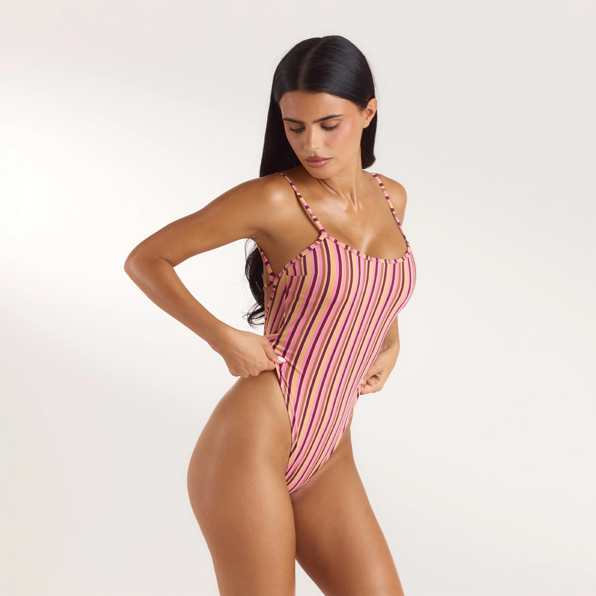 Sunstripe Swimsuit - Retro Stripe