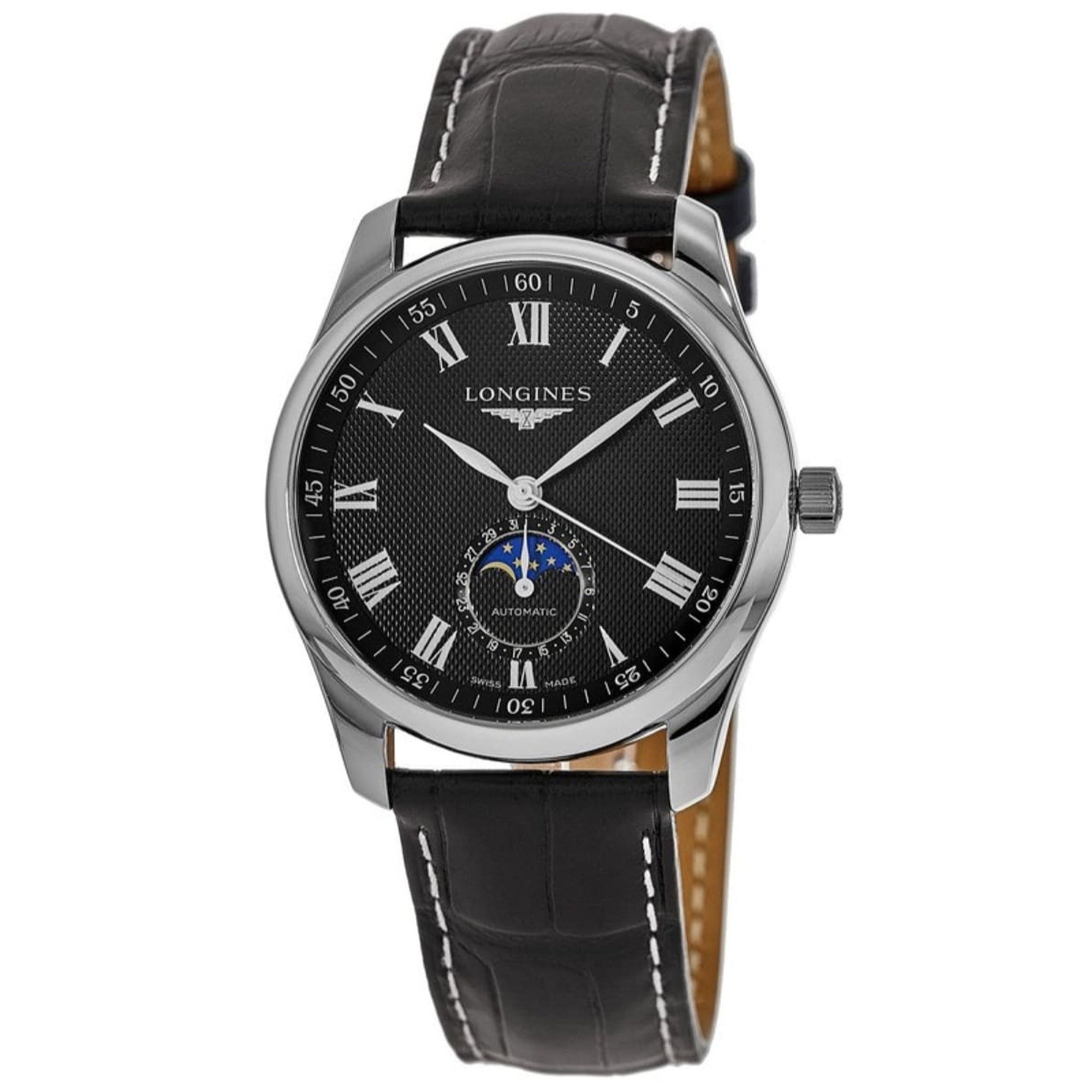 [2026 Mirror Grade]Longines Men's L2.909.4.51.7 Master Collection Black Leather Watch
