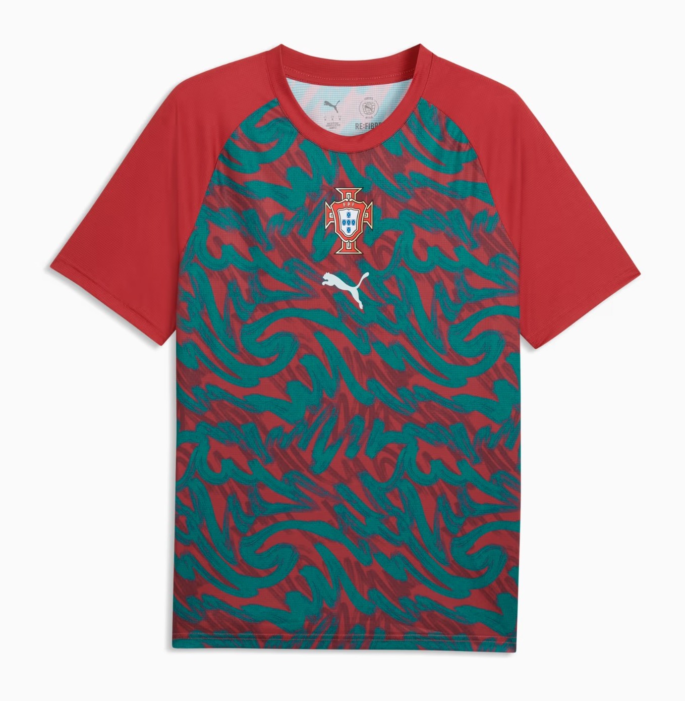 2026 Portugal Pre-Match Training Suit Red-Green Shirt