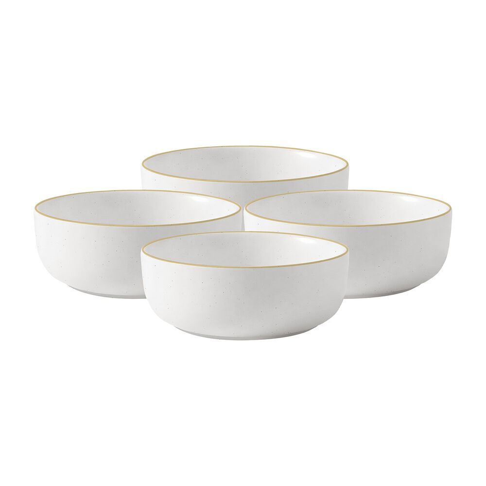 MG HOME Zestaw misek z kamionki MG Home Artena White,780 ml, 4 sztuki, białe