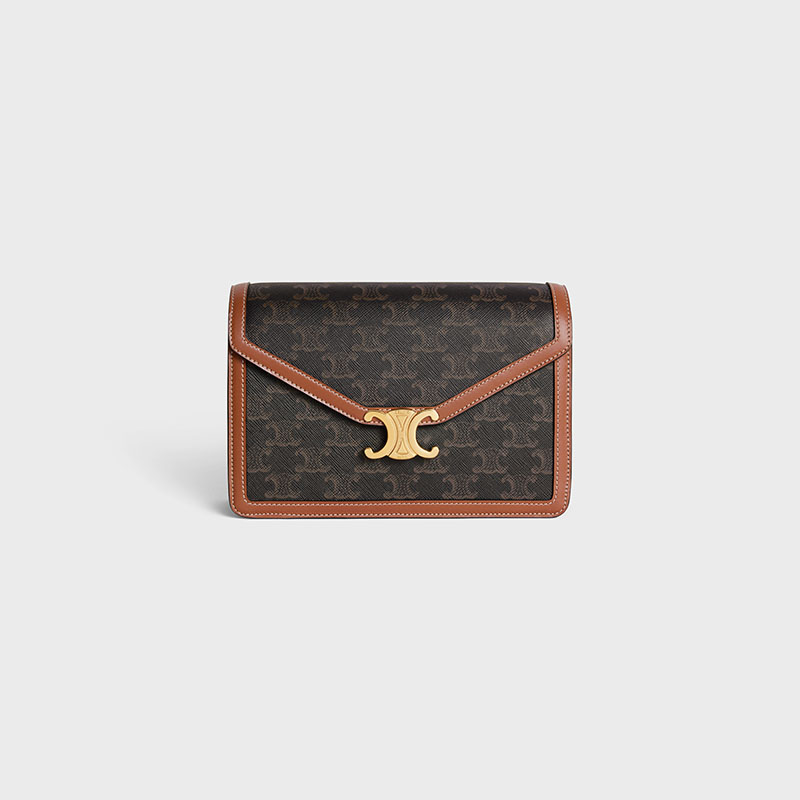 ENVELOPPE TRIOMPHE BAG IN TRIOMPHE CANVAS AND CALFSKIN