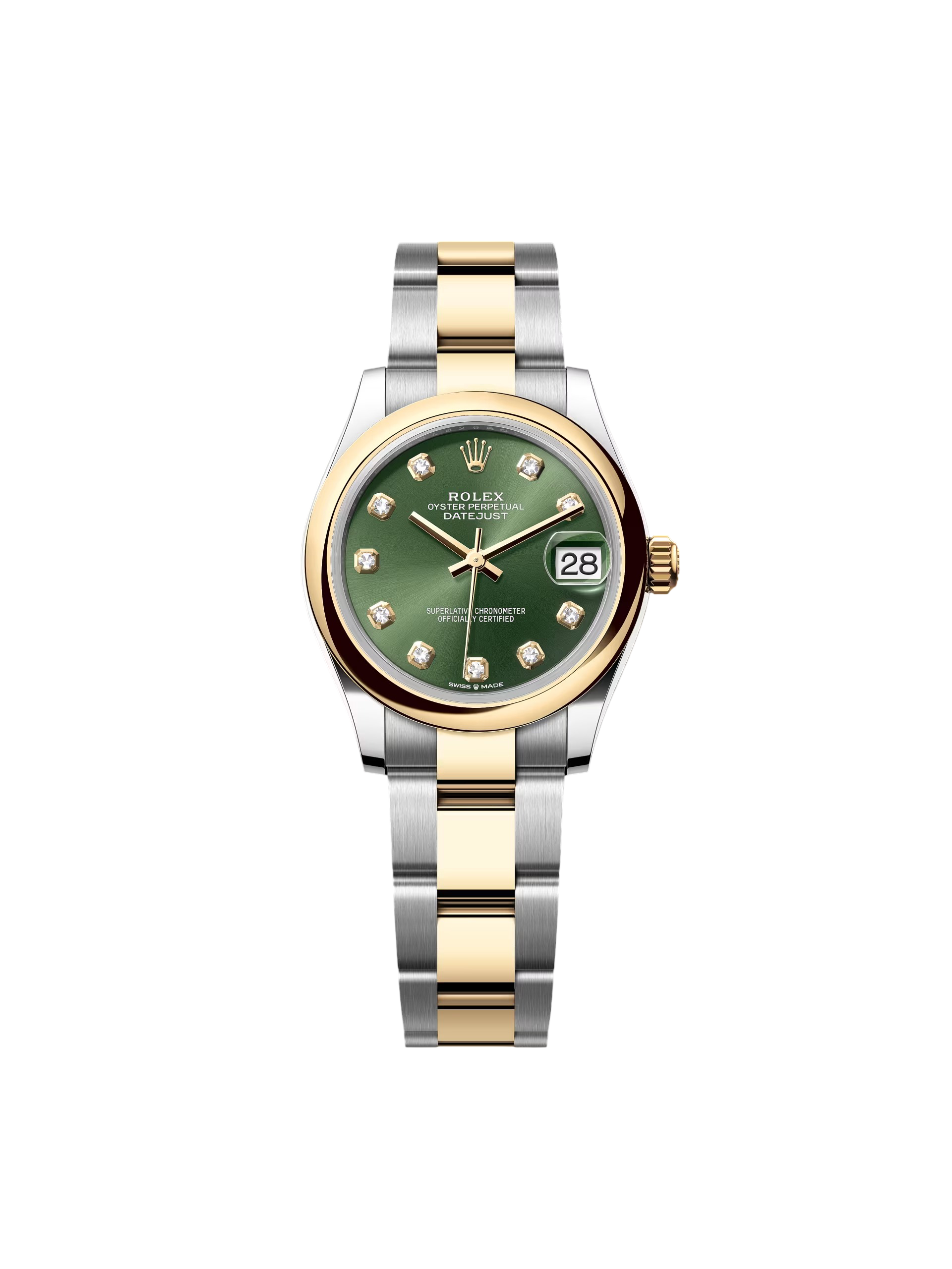 [2026 Mirror Grade]RLX Datejust m278243-0029/0030 31mm Olive Green Dial Yellow Rolesor Oyster Watch