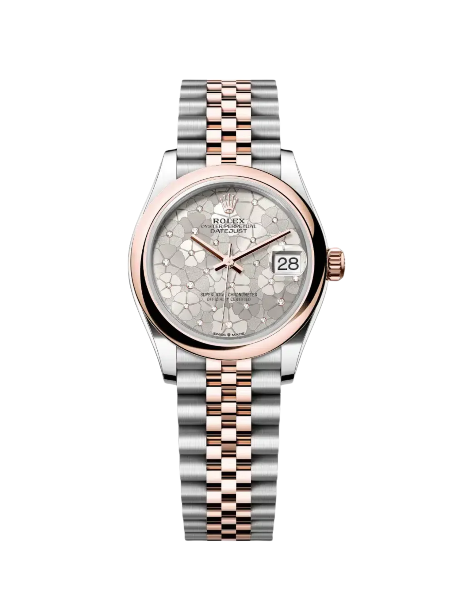 [2026 Mirror Grade]RLX Datejust m278241-0031/0032 31mm  Silver Floral Motif Dial Oyster Bracelet Watch