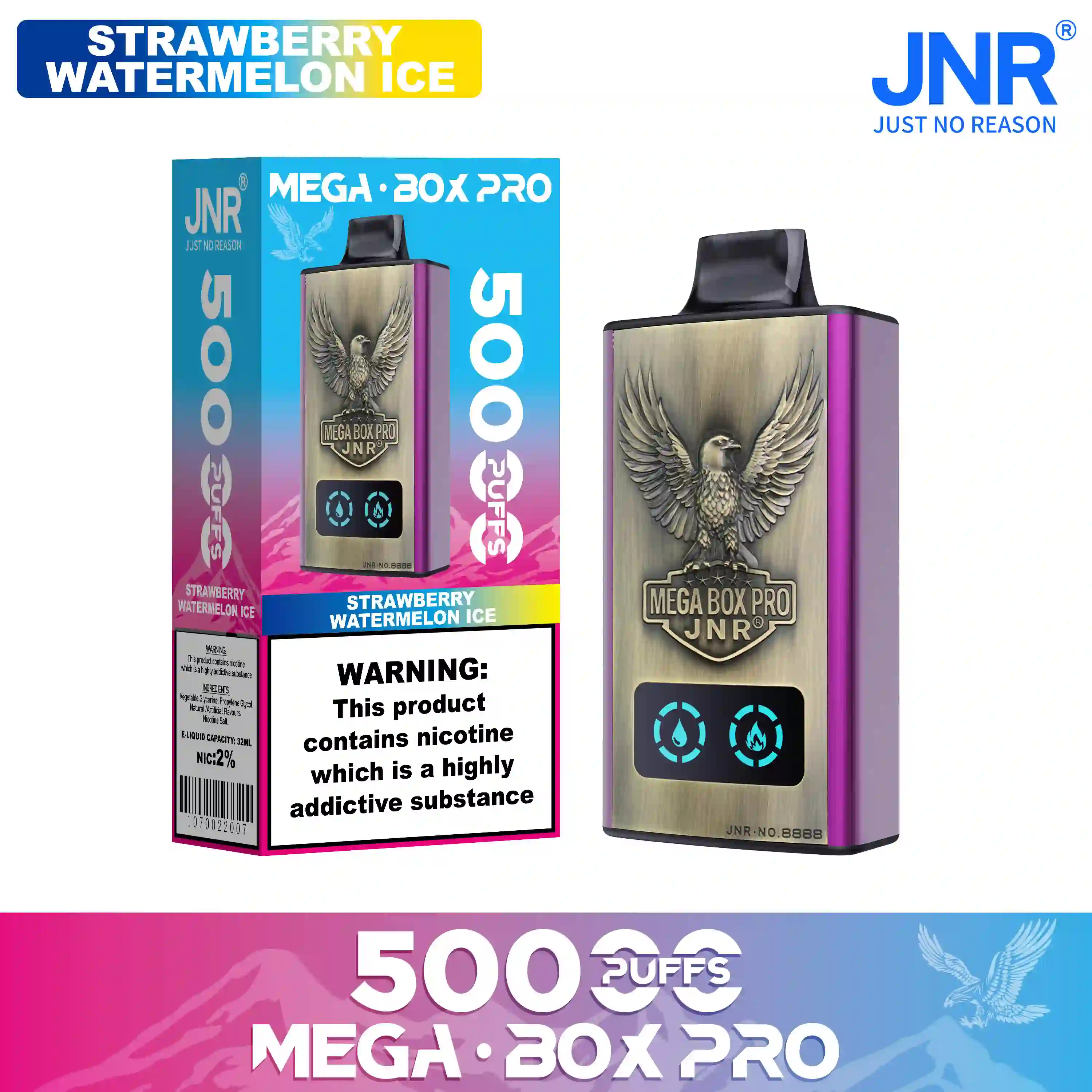 JNR Vape Mega Box Pro 50000 Puffs Disposable Vape
