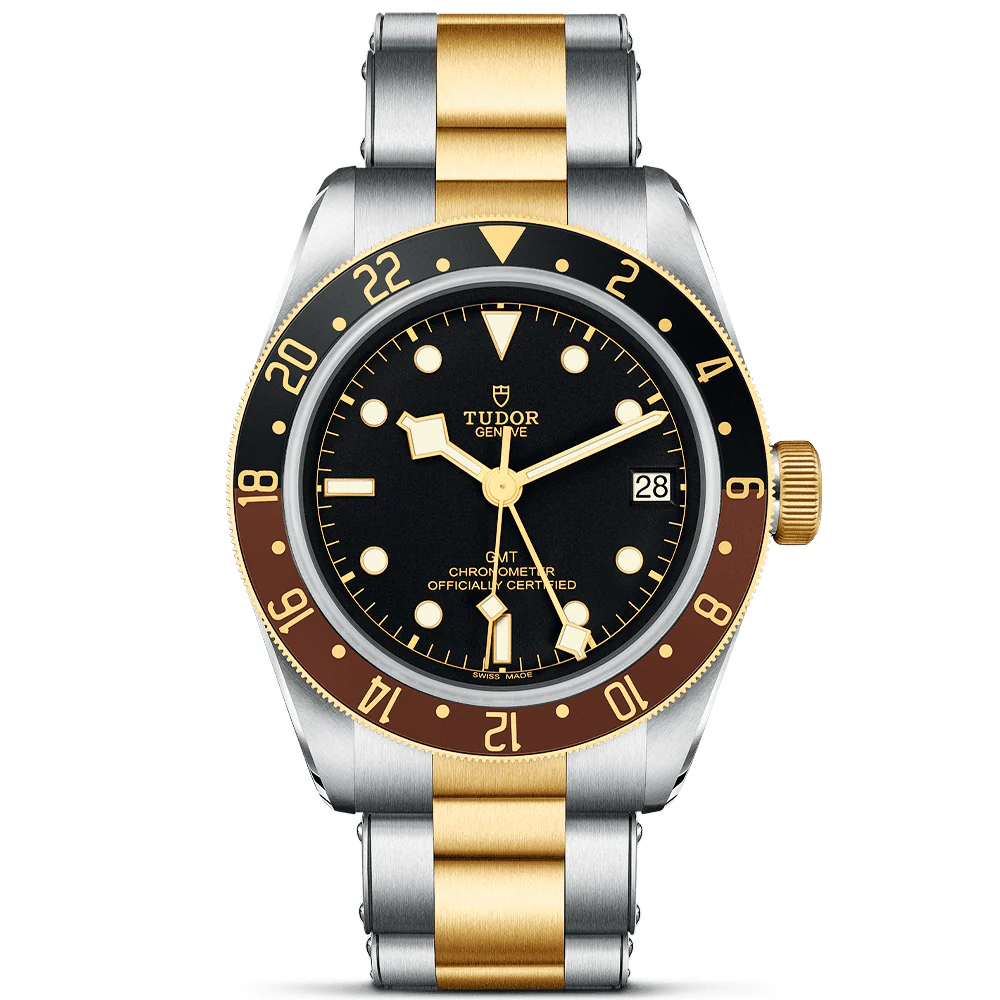 [2026 Mirror Grade]Black Bay GMT S&G Steel and 18ct Yellow Gold 41mm Bracelet Watch