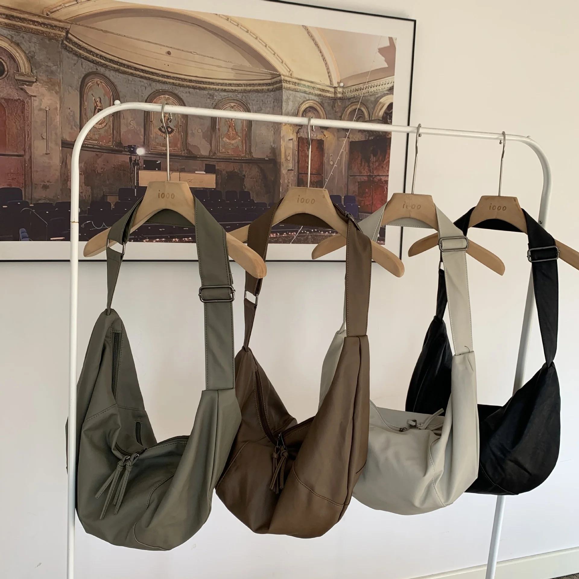 Vegan Leather Hobo Crossbody