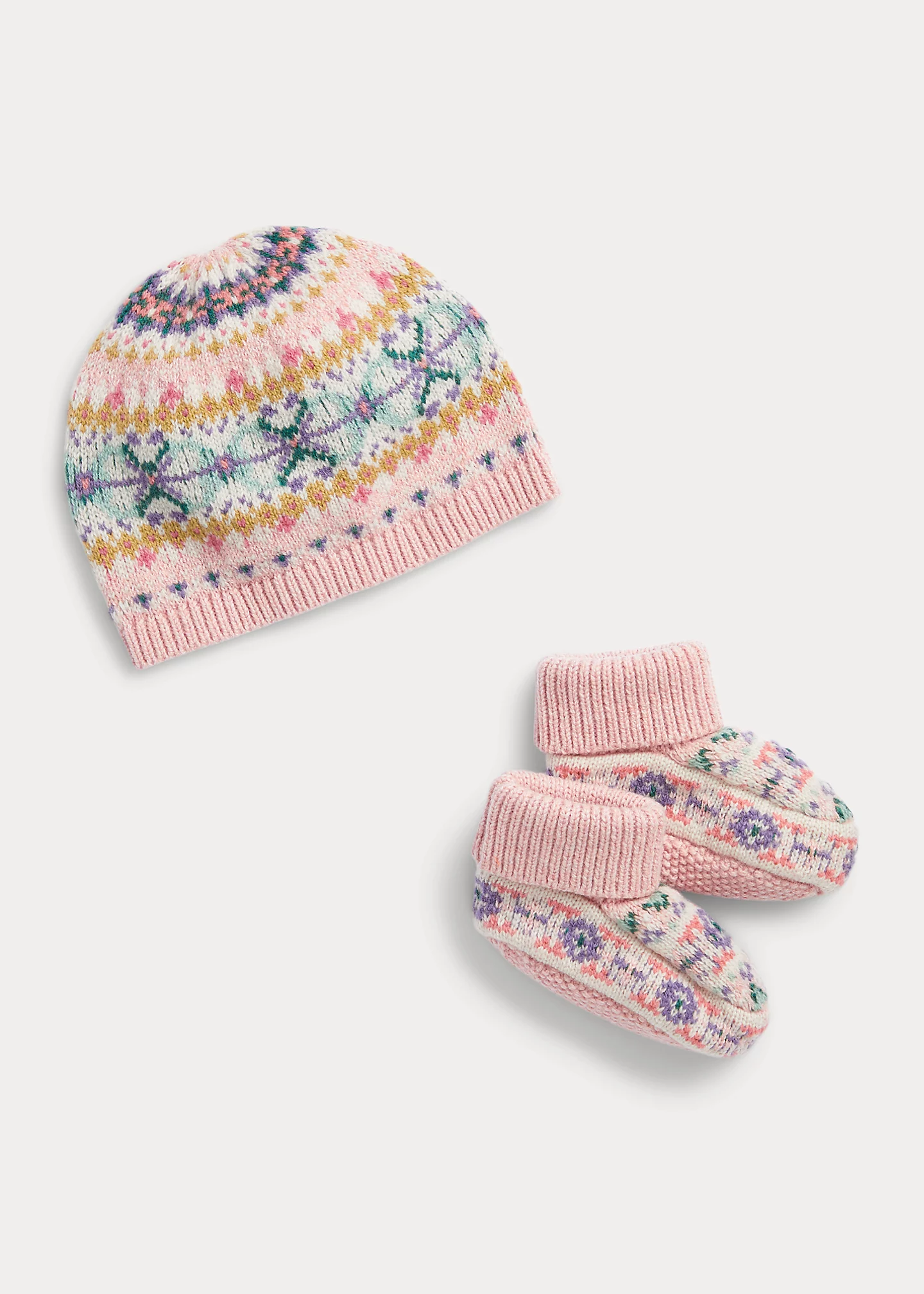 Wool-Blend Hat & Booties Gift Set