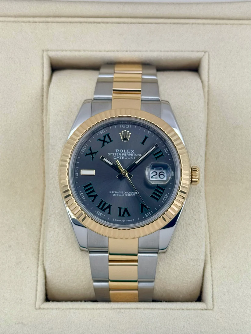[2026 Mirror Grade]RLX  Datejust 41mm Two-Tone Yellow Gold Fluted Bezel 