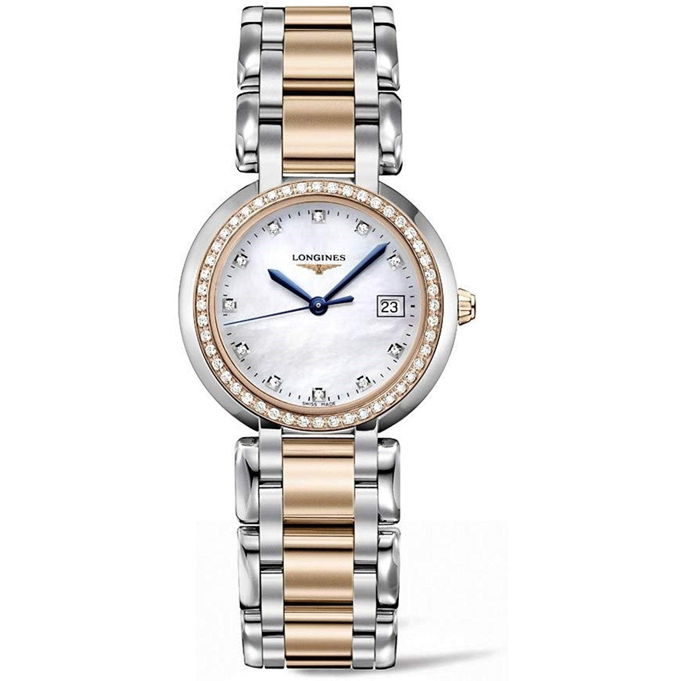 [2026 Mirror Grade]Longines Women's L8.112.5.89.6 PrimaLuna Two-Tone 18kt Rose Gold Stainless Steel Watch