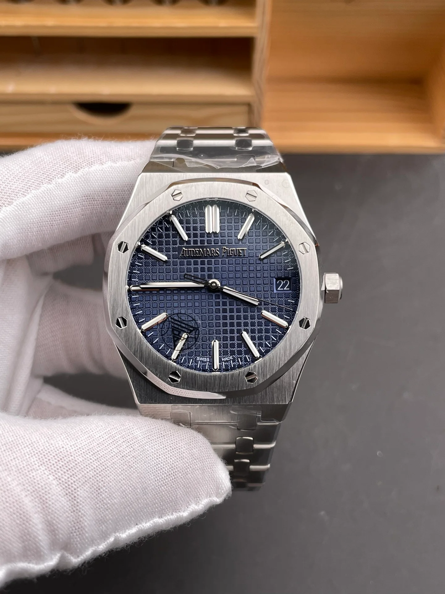 Royal Oak 15510 Rose Gold Blue Dial