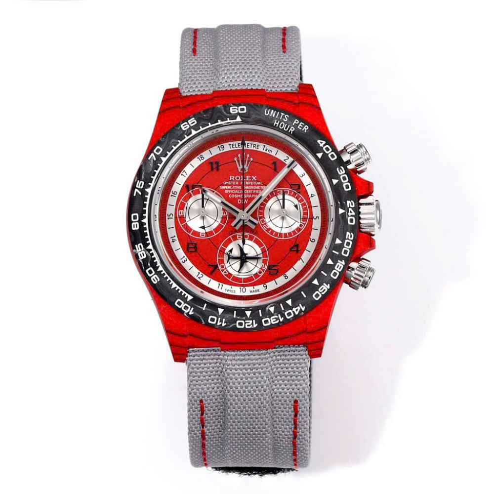 [2026 Mirror Grade]Rolex Daytona DIW Carbon AVIA Red 40mm Replica 1:1 – Top Quality Version