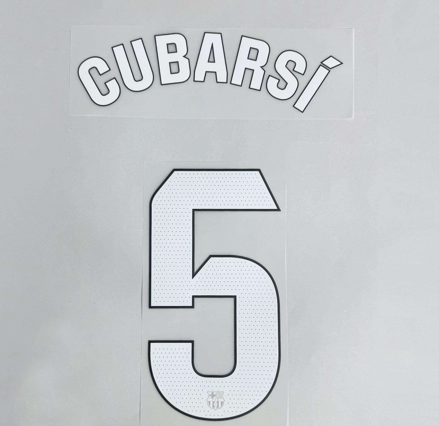 CUBARSI #5 FC Barcelona 2025-26 Third Away La Liga Football Soccer Name & Number Set