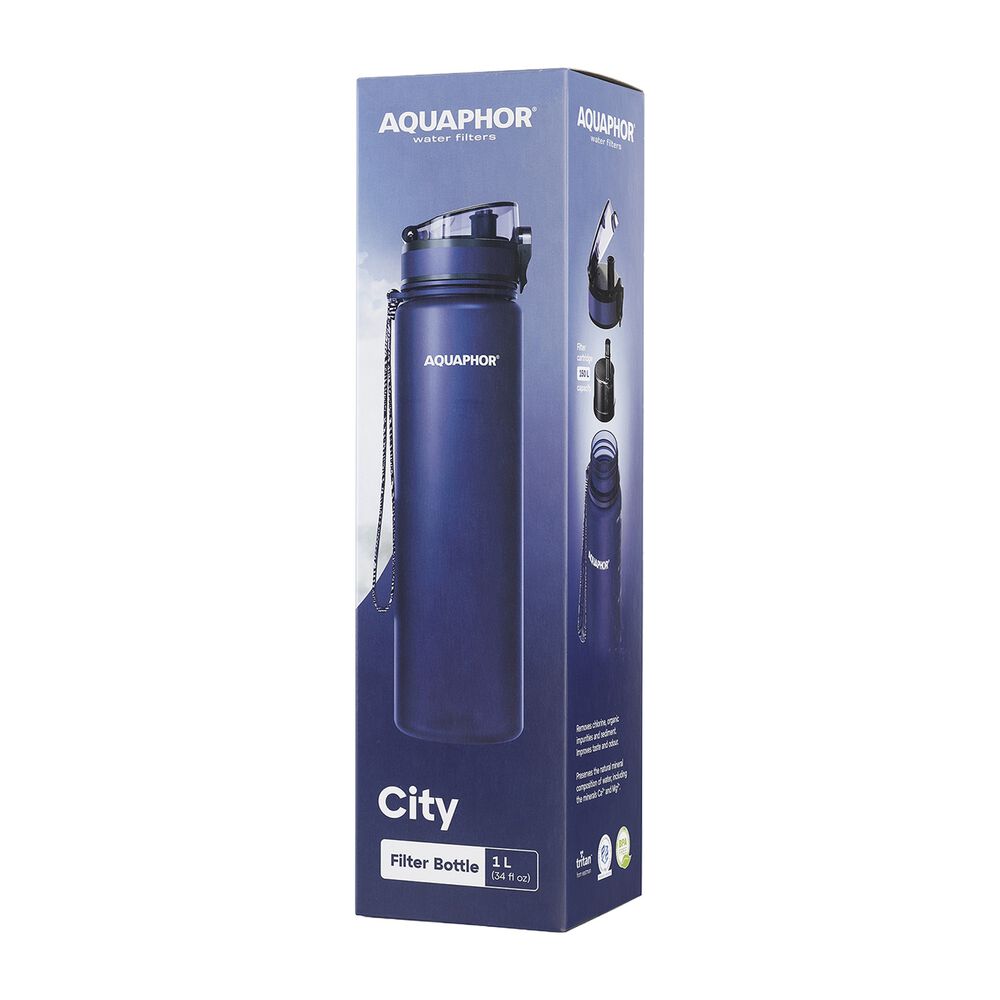 AQUAPHOR Butelka filtrująca do wody 1 l Aquaphor City, granatowa