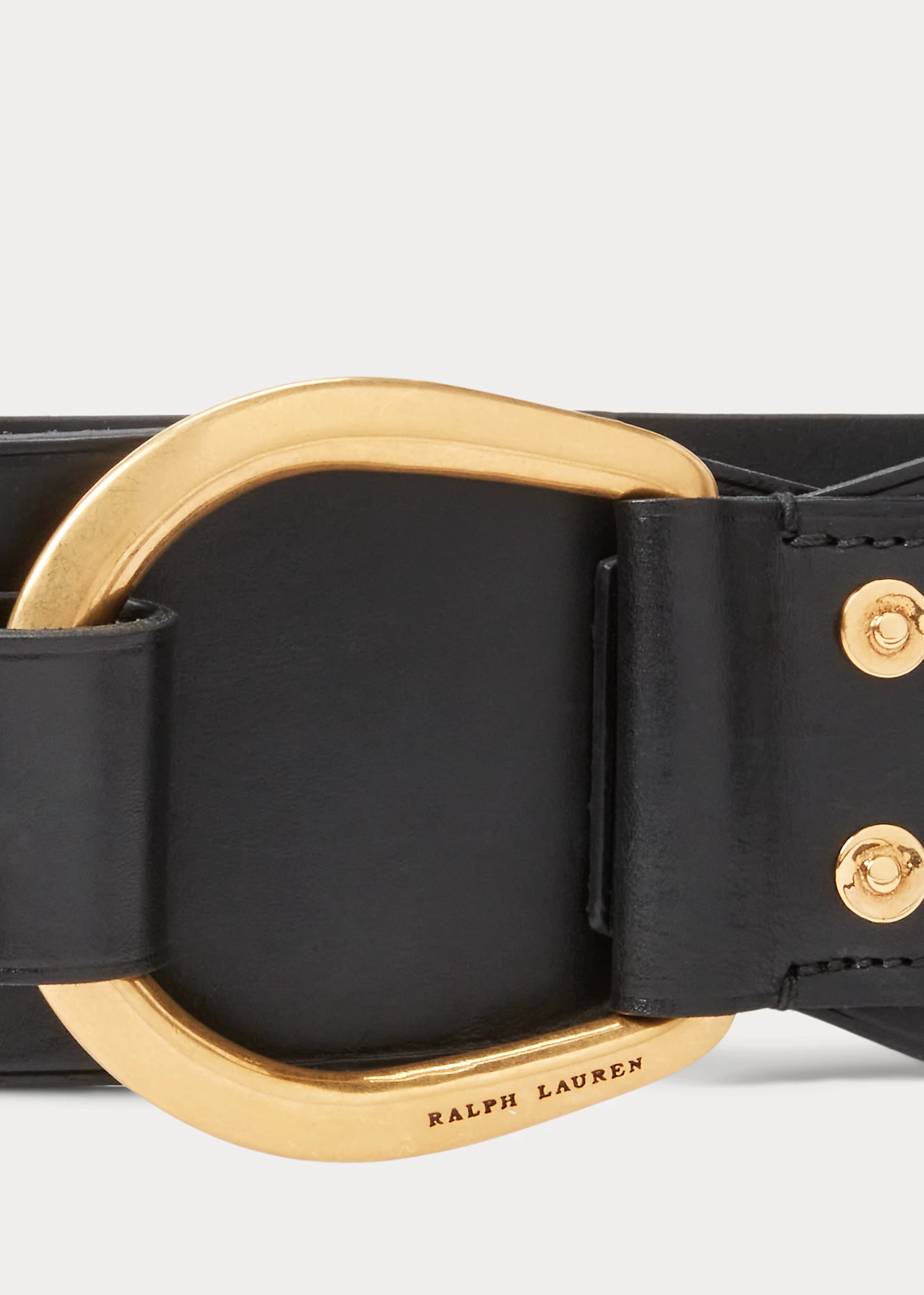 Horseshoe-Ring Leather Belt