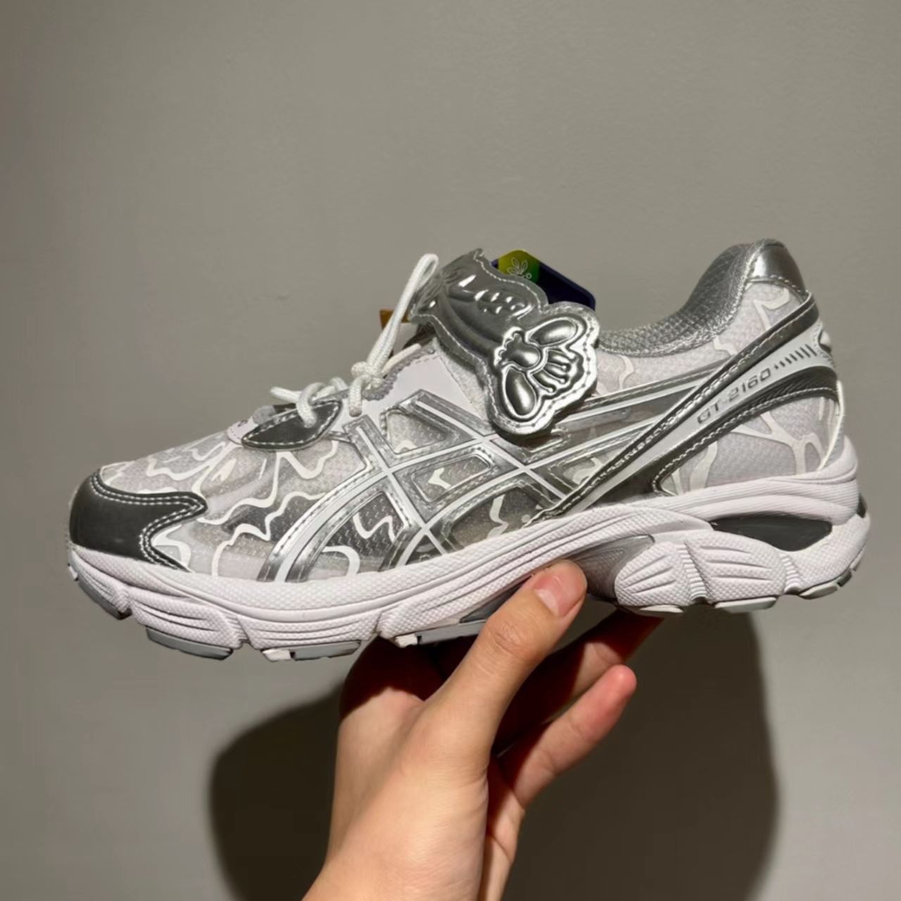 ASICS Gel-1130 Silver White Embossed Pattern