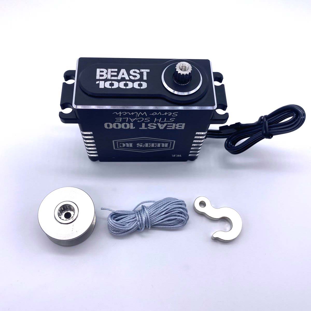 Beast 1000 1/5 Scale Digital Metal Gear Waterproof Winch Servo, Black