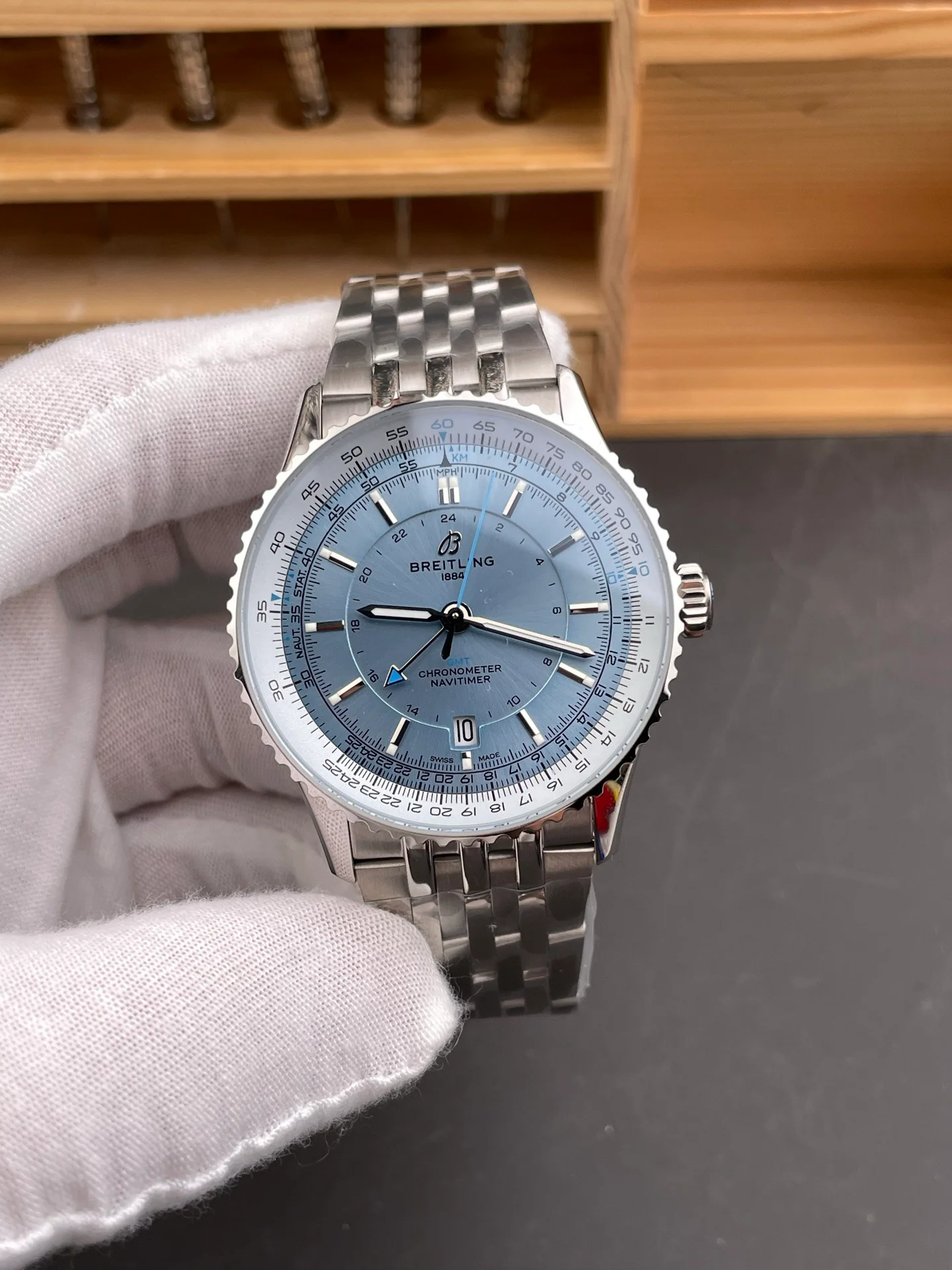 Navitimer GMT Ice Blue Dial