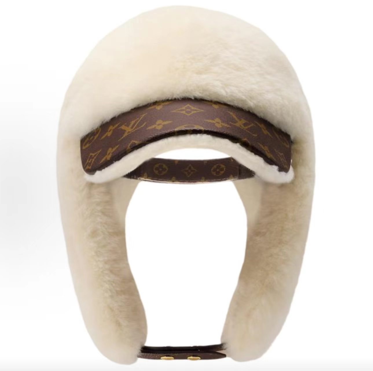 Louis Vuitton Shearling Monogram Earflap Trapper Hat