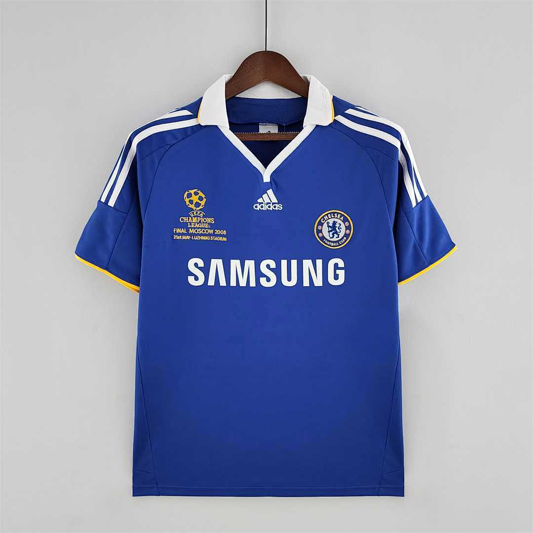 Chelsea Retro Football Jersey Home Champions League Custom Shirt 08-09