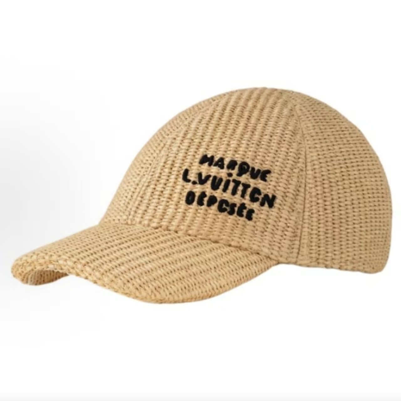 Louis Vuitton Raffia Marque Deposee Baseball Cap