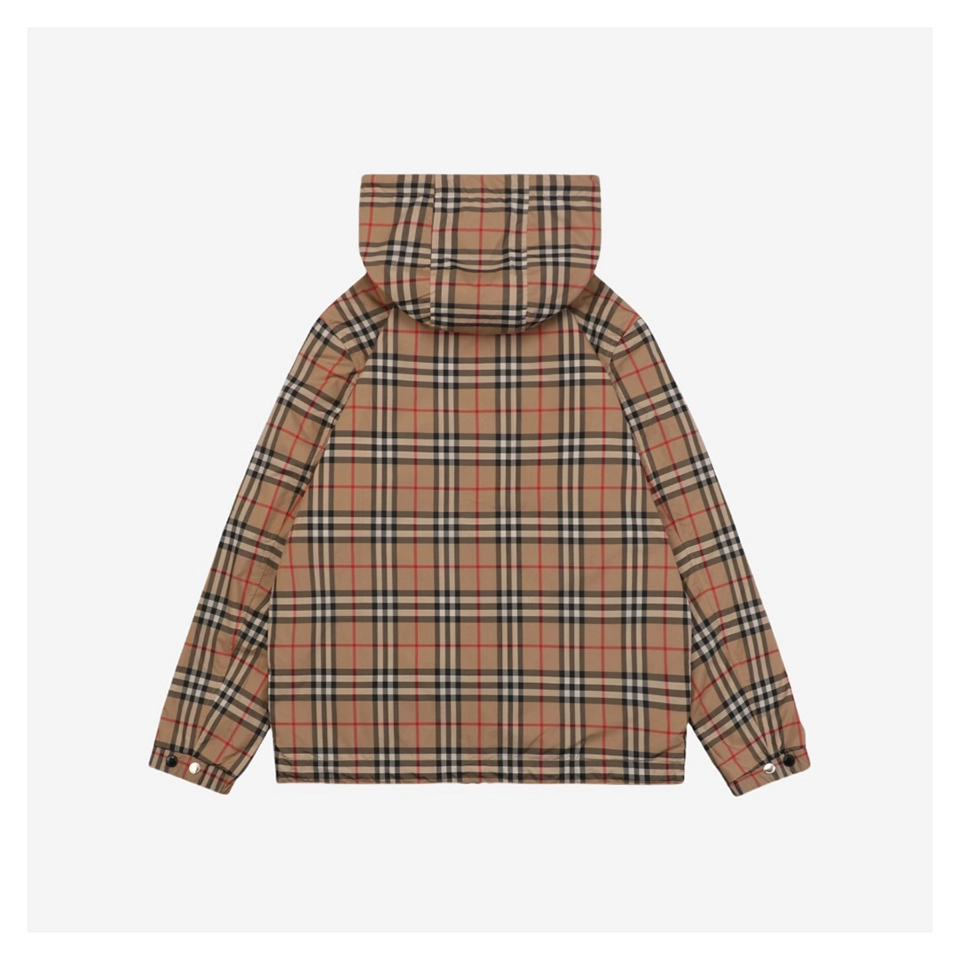 BBry Vintage Check Reversible Hooded Jacket