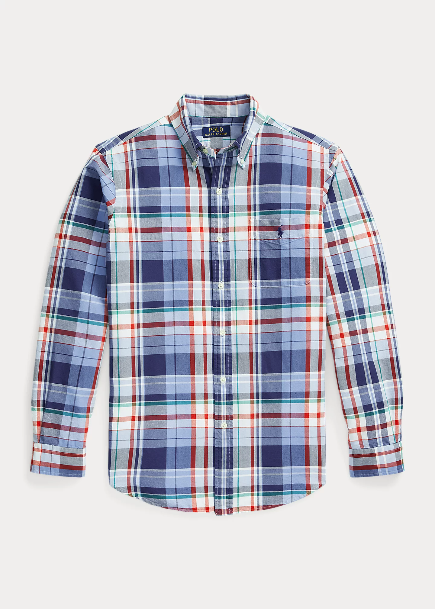 Classic Fit Plaid Oxford Shirt