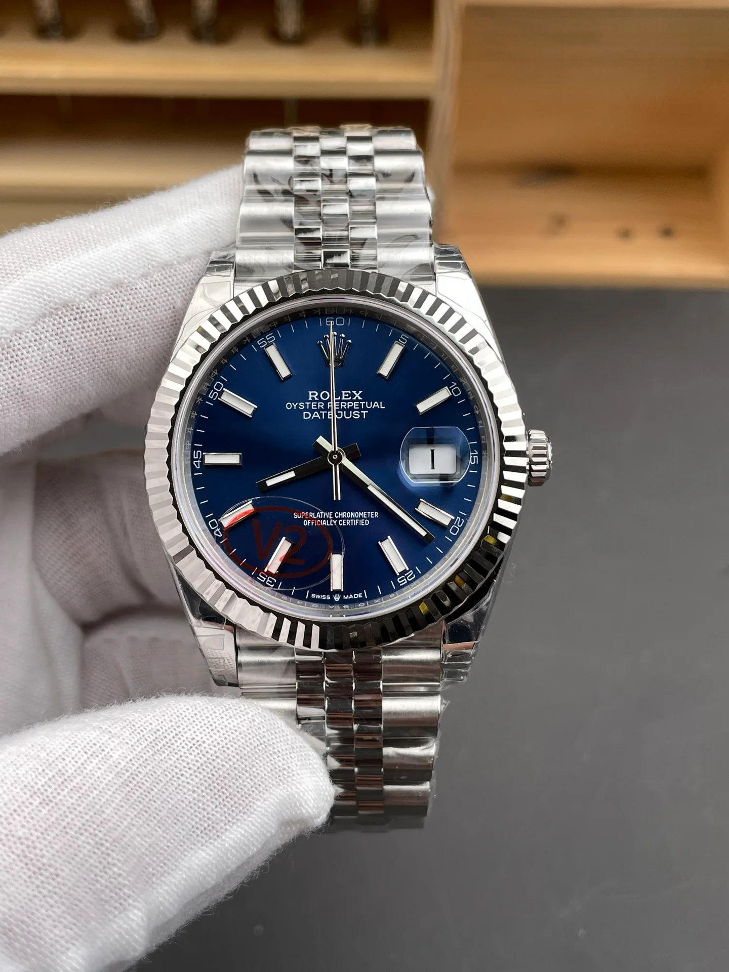 Blue Stick Dial Datejust