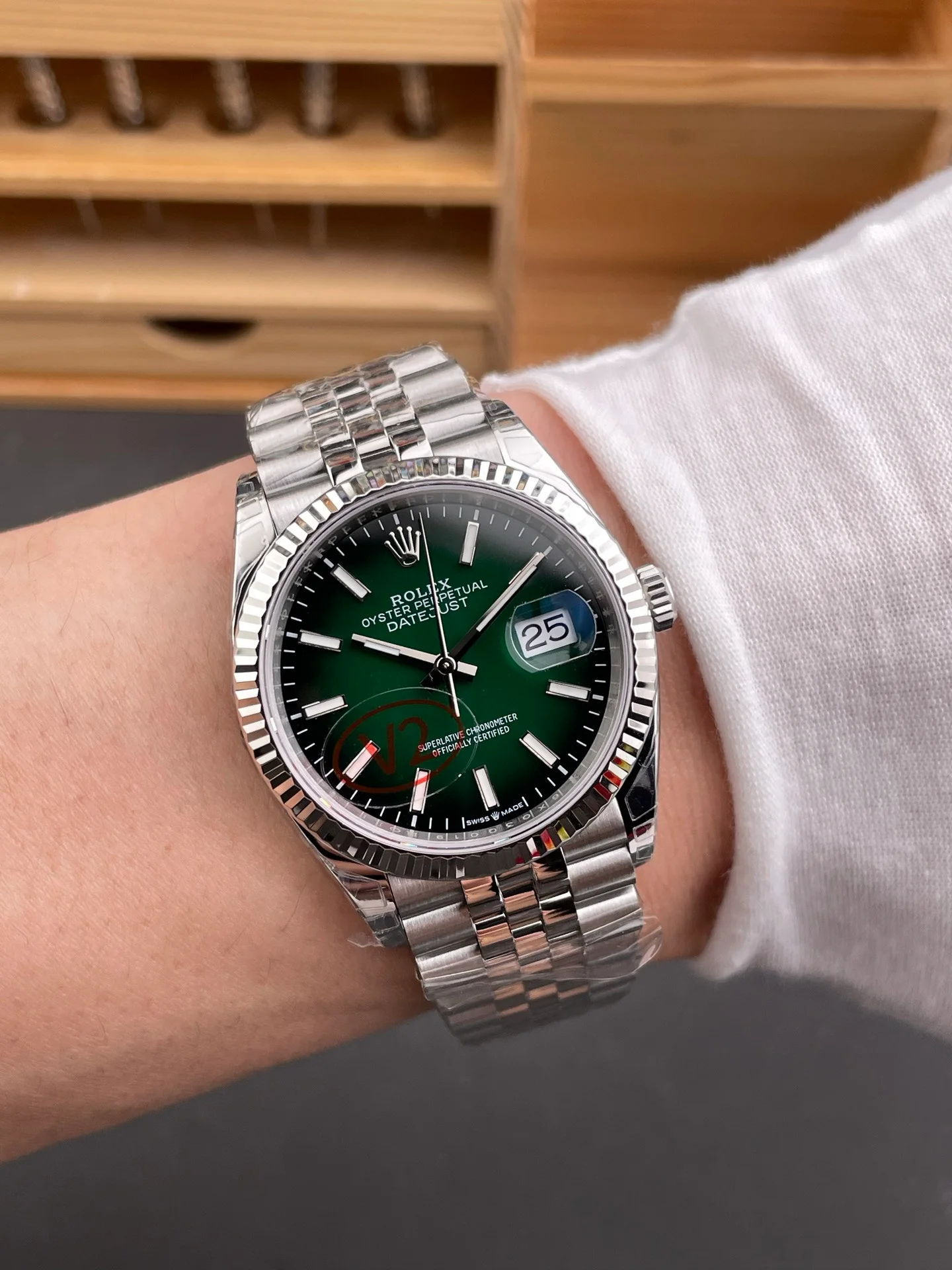 Smoky Green Datejust Enamel Gradient Green Dial V2 Version