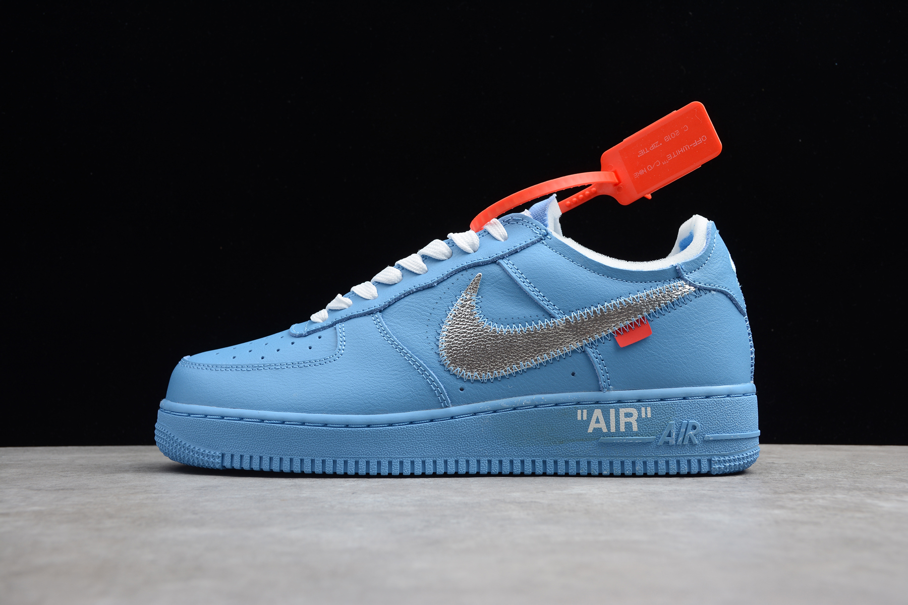 Off-White x Air Force 1 MCA University Blue with Zip-Tie Cl1173-400