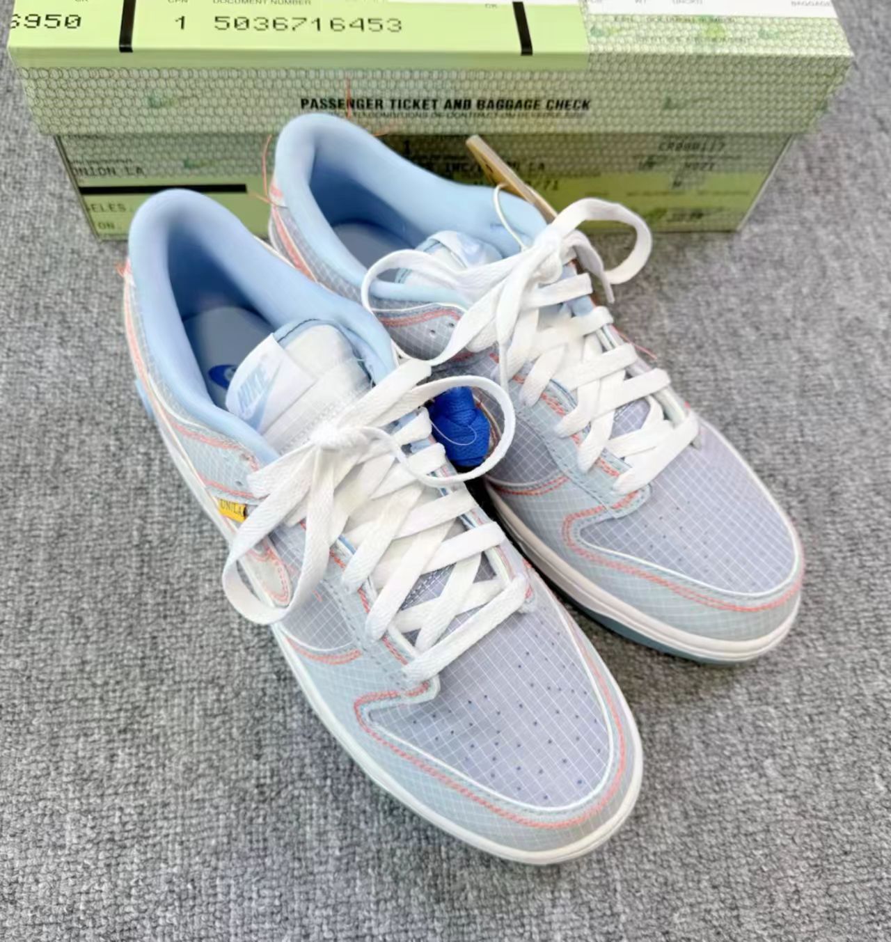 Union x Nike Dunk Low Light Blue Grid Mesh