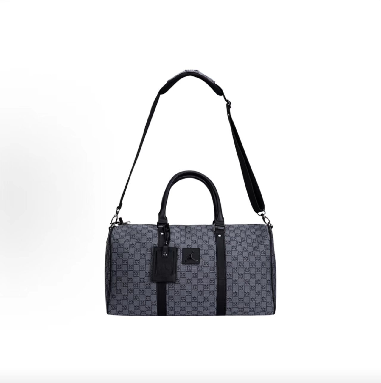 Jordan Allover Monogram Grey Large Duffle Bag