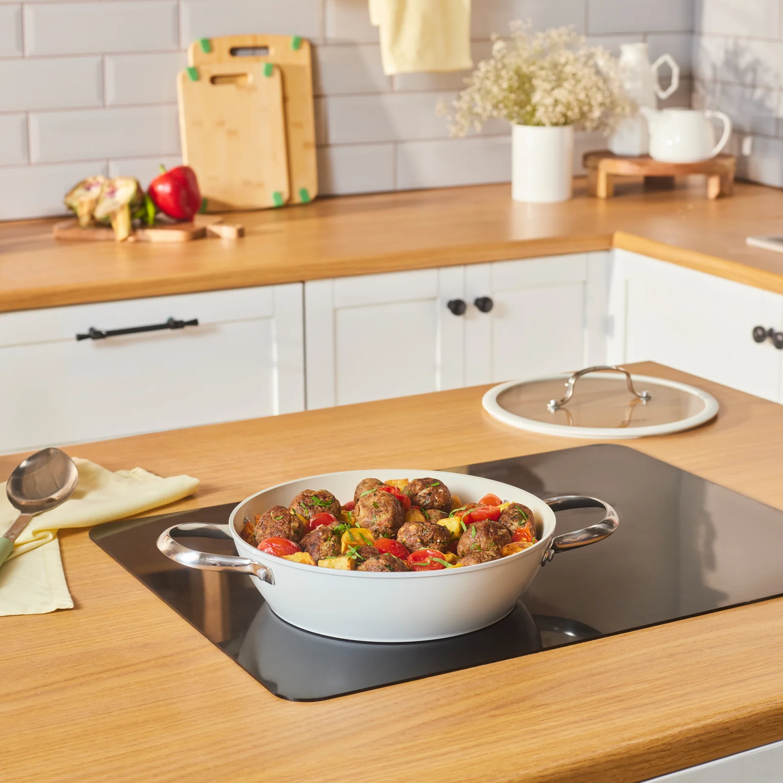 Karaca Swiss Crystal Almond Cream Casserole Plate 26 cm