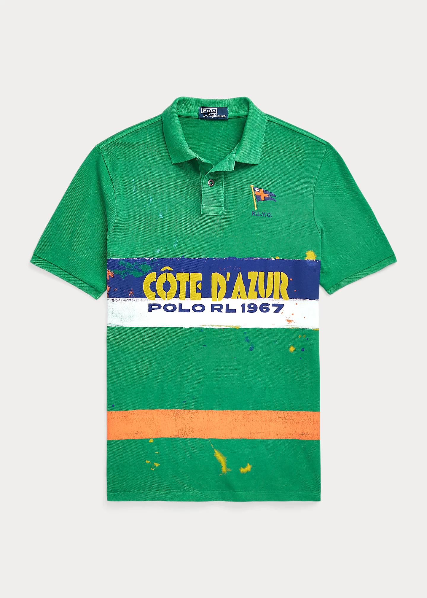 Classic Fit Mesh Graphic Polo Shirt