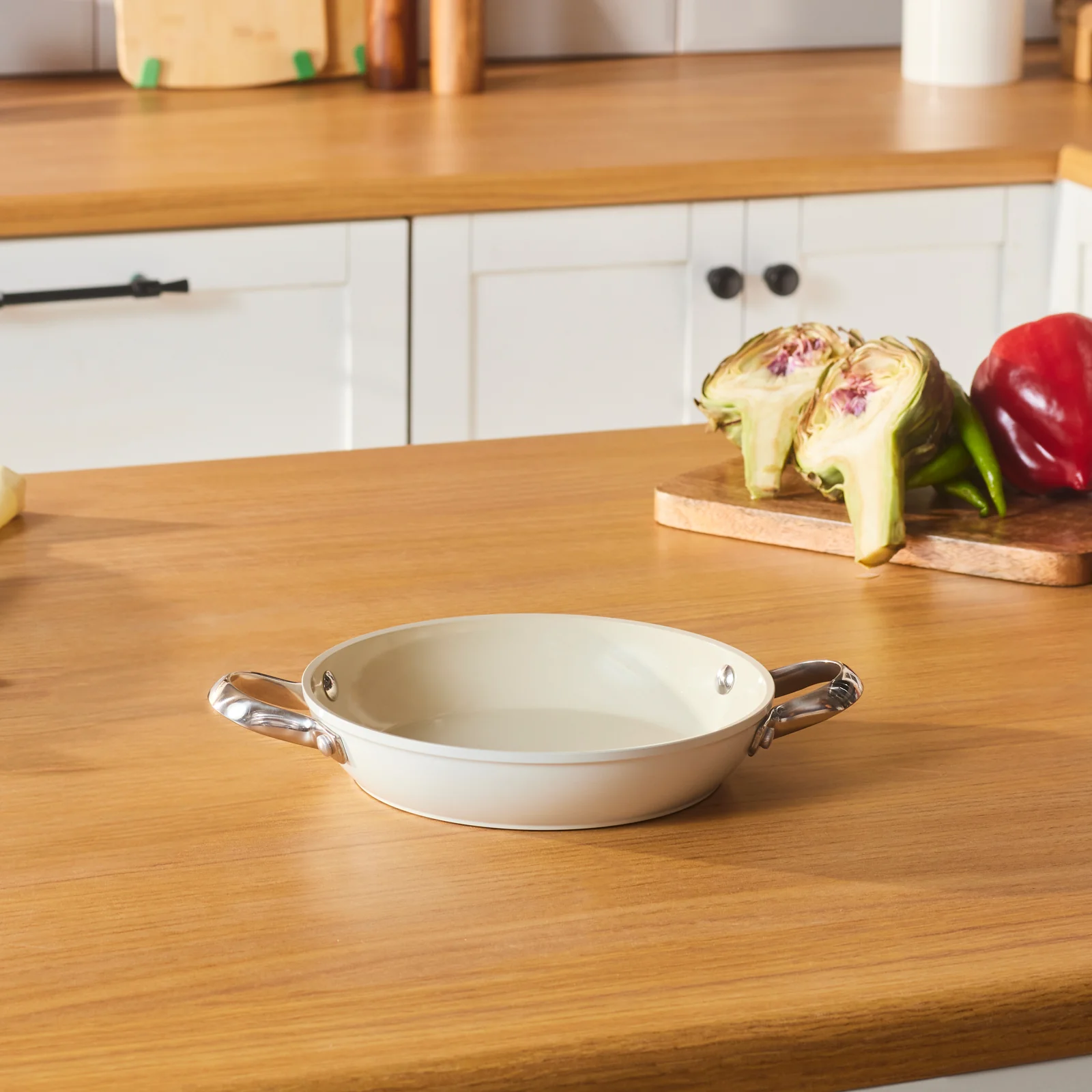 Karaca Swiss Crystal Almond Cream, Poêle, 20cm