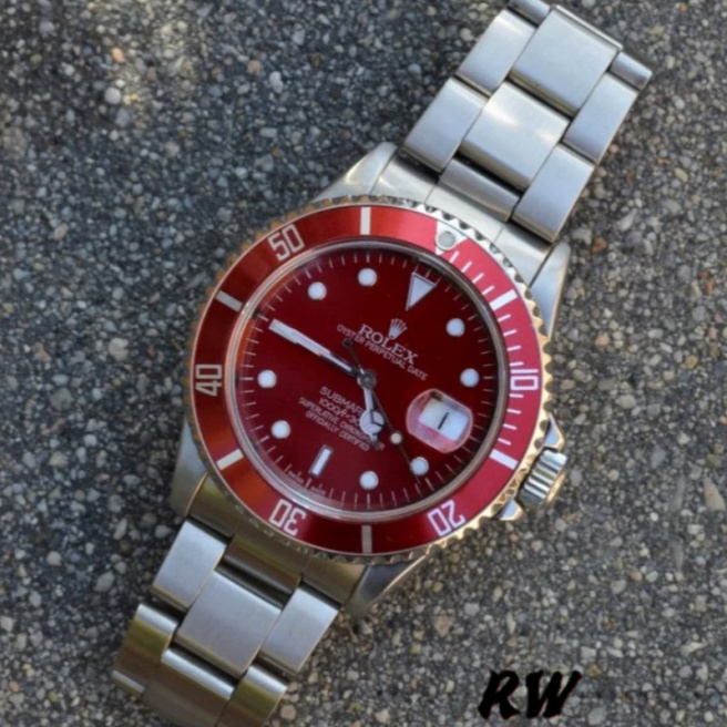 [2026 Mirror Grade]Rolex Submariner 16610 Stainless Steel Refinished Red Dial 40mm Mens Replica Watch